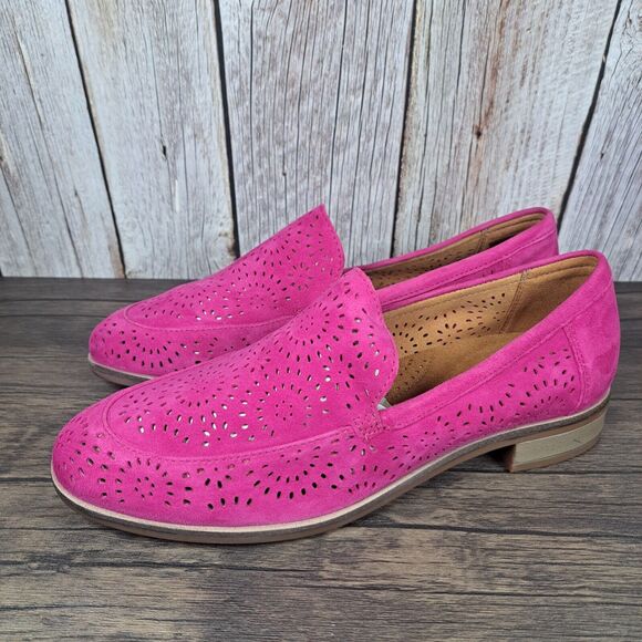 Clarks Shoes - Clark's Trish Calla Hot Pink Slip On Perforated Loafer Women's Sz 7.5 M (NWOB)